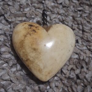 Elegant Cream Heart Pendant